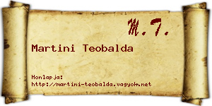 Martini Teobalda névjegykártya